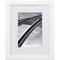 Craig Frames Contemporary White Satin Picture Frame with Mat